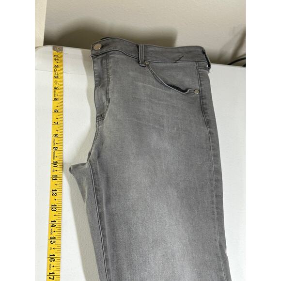 Liverpool Jeans Womens 16 Gray Avery Skinny Crop Stretch Grunge‎ Concert Rock - Picture 8 of 9